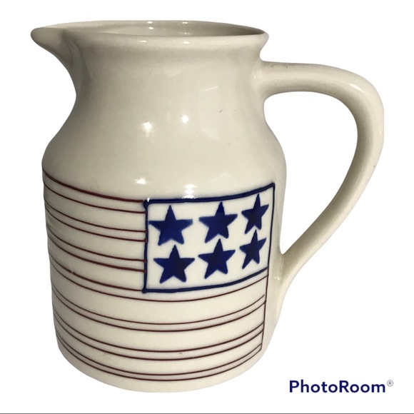 Hartstone Stoneware Pitcher Stars and Stripes Americana - Picture 2 of 10